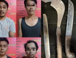 Polisi Amankan Empat Tersangka dan Sita Senjata Tajam
