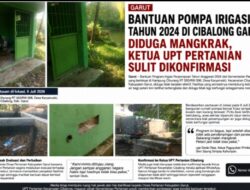 Bantuan Pompa Irigasi Tahun 2024 di Cibalong Garut Diduga Mangkrak, Ketua UPT Pertanian Sulit Dikonfirmasi