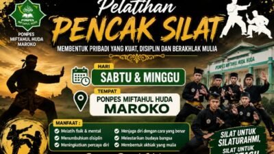 Pelatihan Pencak Silat Digelar di Ponpes Miftahul Huda Maroko Cibalong Garut