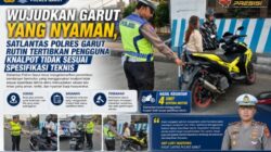 Satlantas Polres Garut Tertibkan Knalpot Tidak Sesuai Spesifikasi Teknis