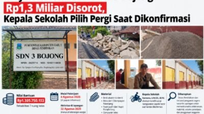 Proyek Revitalisasi SDN 3 Bojong Rp1,3 Miliar Disorot, Kepala Sekolah Pilih Pergi Saat Dikonfirmasi