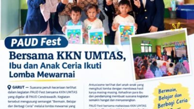 PAUD Fest Bersama KKN UMTAS, Ibu dan Anak Ceria Ikuti Lomba Mewarnai