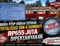 P2SP SDN 4 Saribakti Diduga Diubah Sepihak, Rp655 Juta Dipertanyakan