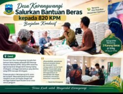 820 KPM Desa Karangwangi Terima Bantuan Beras Bulog