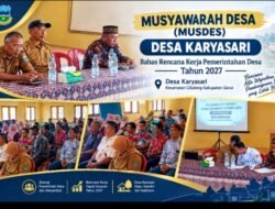 Musdes Desa Karyasari Bahas Rencana Kerja Pemerintahan Desa Tahun 2027
